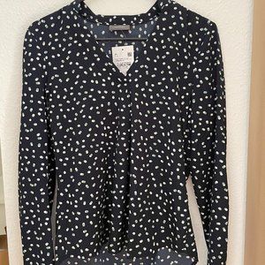 Yessica Navy Polka Dot Blouse
